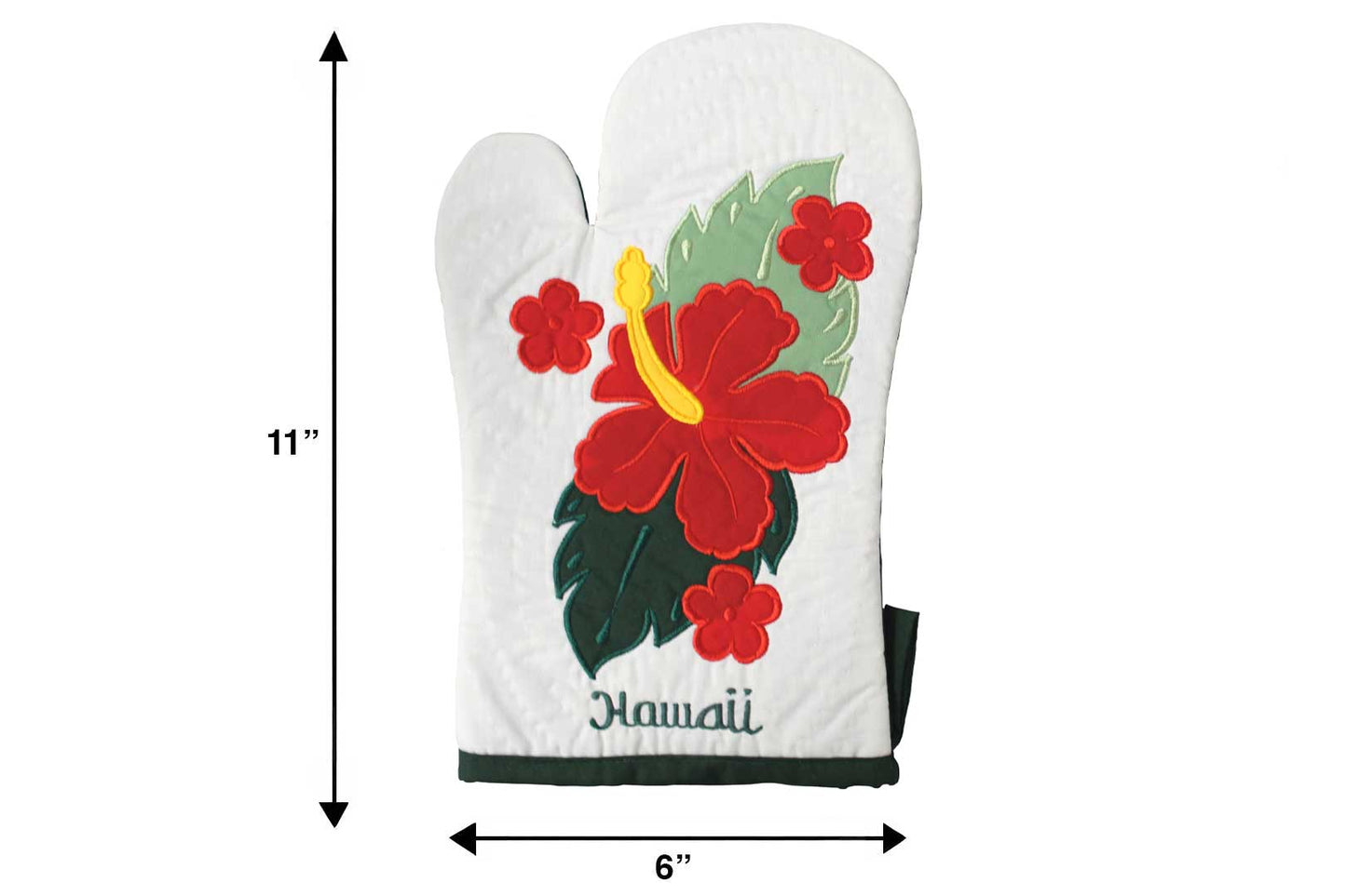 Quilted Bundle Potholder / Oven Mitt - Hunter/Red