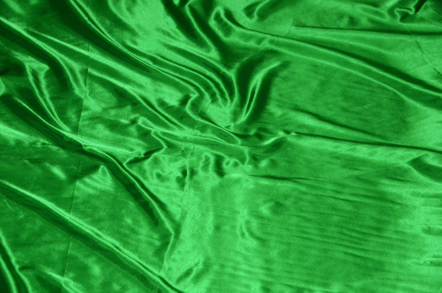Stretch Charmeuse Satin Flag Green