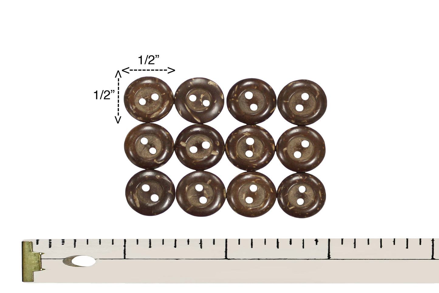 1/2" Button - 12 Pieces