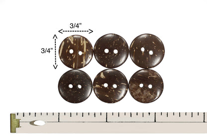 3/4" Button - 6 Pieces