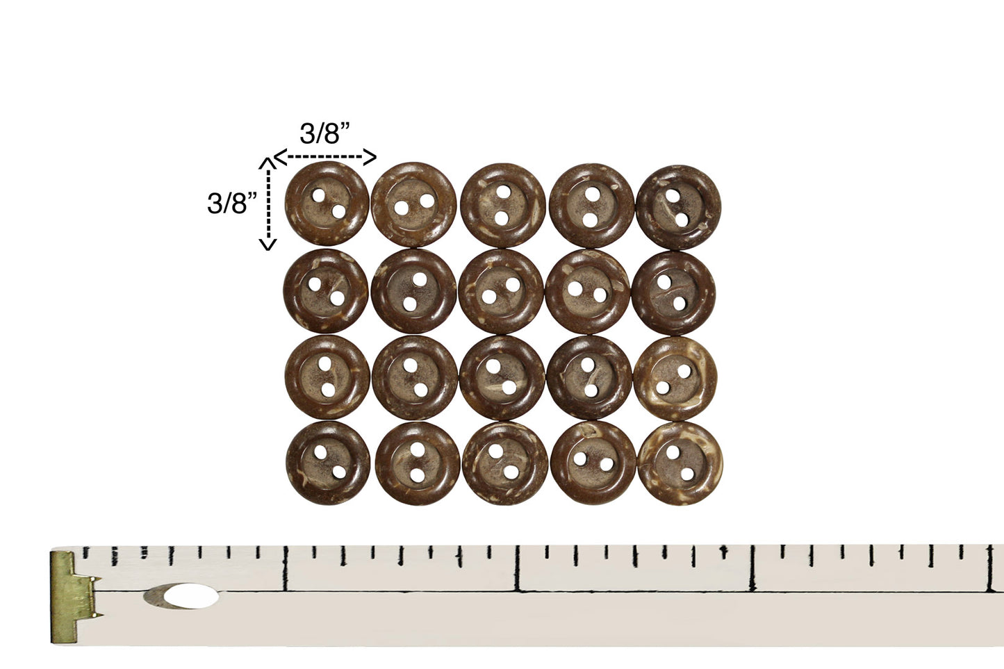 3/8" Button - 20 Pieces