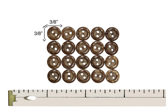 3/8" Button - 20 Pieces