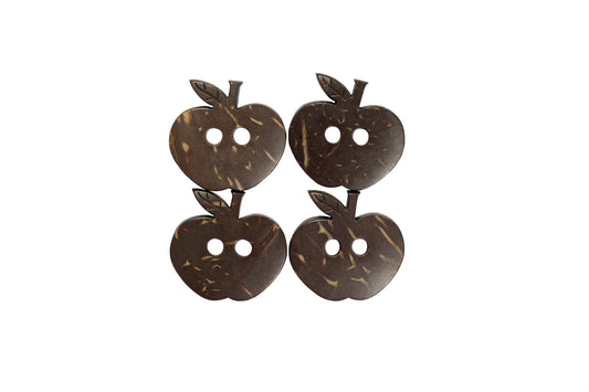 7/8" Apple Button - 4 Pieces