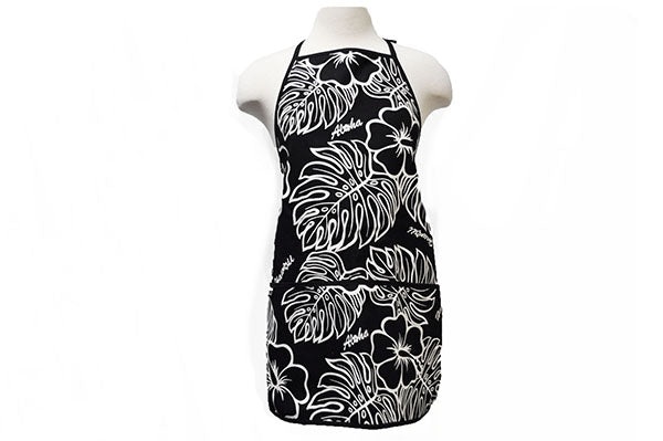 Adult Apron - Monstera Black