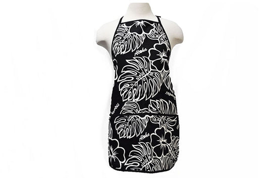 Adult Apron - Monstera Black