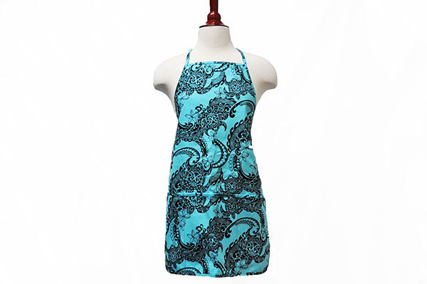 Adult Apron - Tribal Tattoo Blue