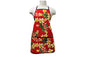 Adult Apron - Cute Plumeria Red