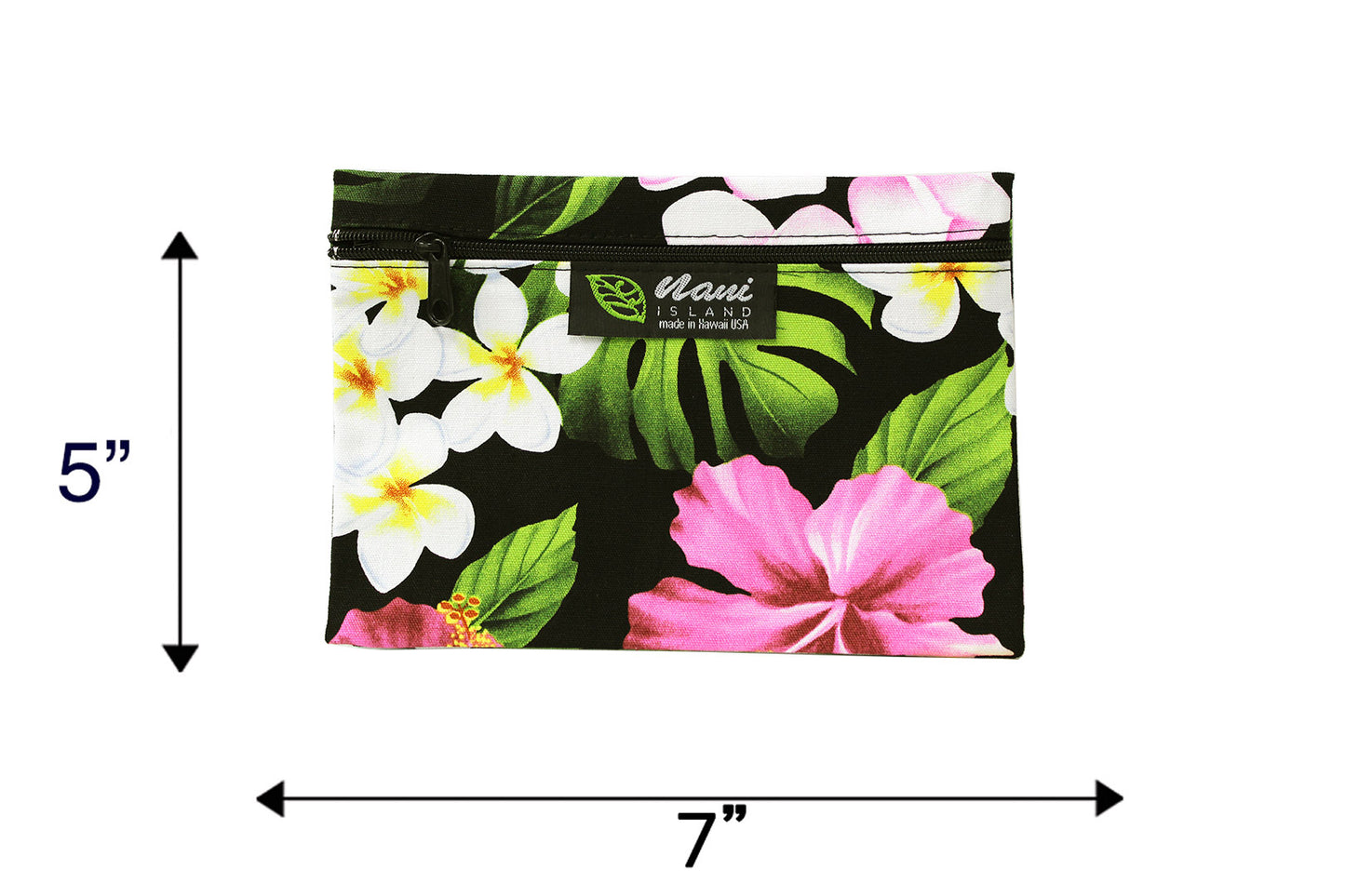 Cosmetic Pouch Small -  Luxury Hibiscus Black