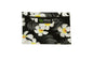 Cosmetic Pouch Small -  Modern Plumeria Black
