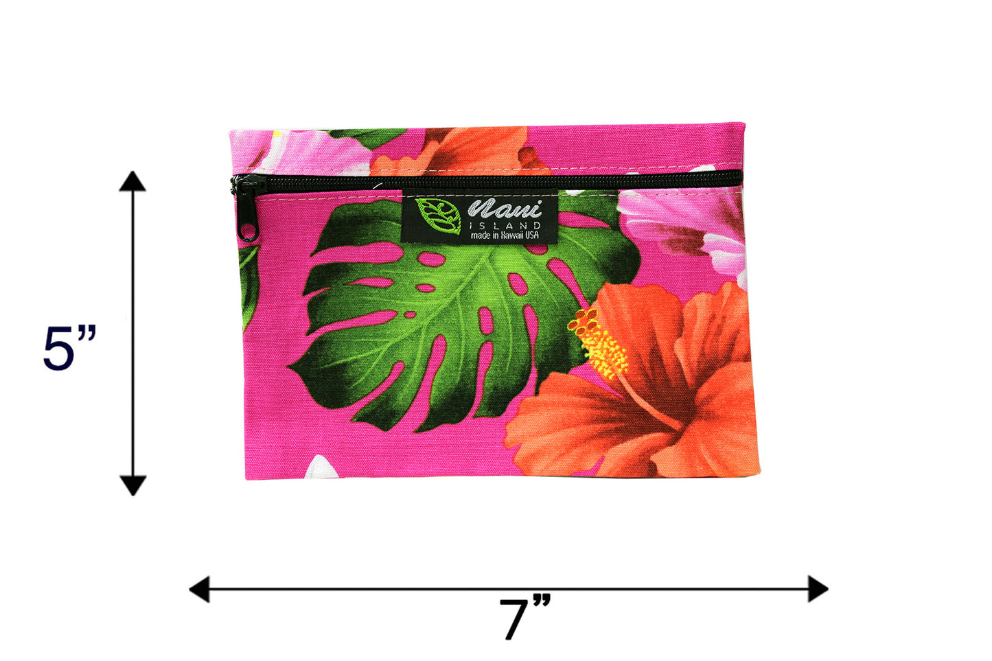 Cosmetic Pouch Small -  Luxury Hibiscus Pink
