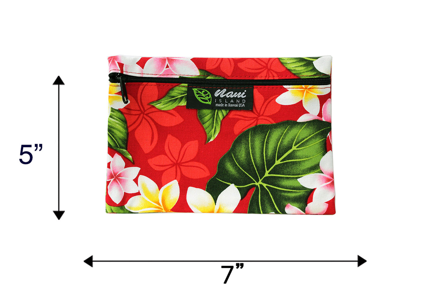 Cosmetic Pouch Small -  New Plumeria Red