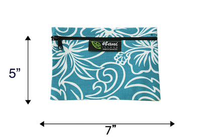 Cosmetic Pouch Small -  Pineapple Line Teal