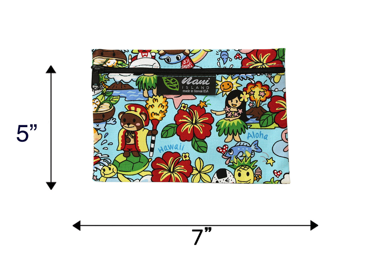 Cosmetic Pouch Small -  Island Fun Turquoise