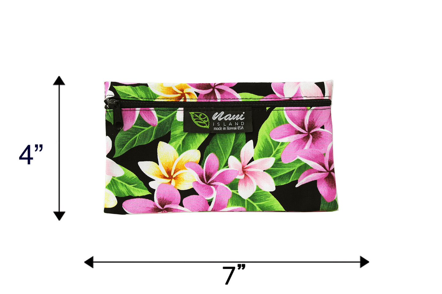 Glasses Pouch - Tropical Plumeria Black