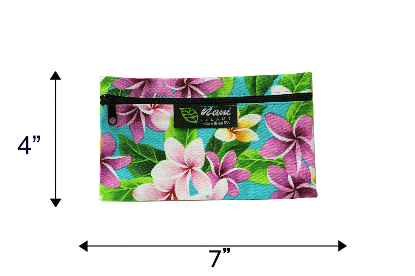 Glasses Pouch - Tropical Plumeria Teal