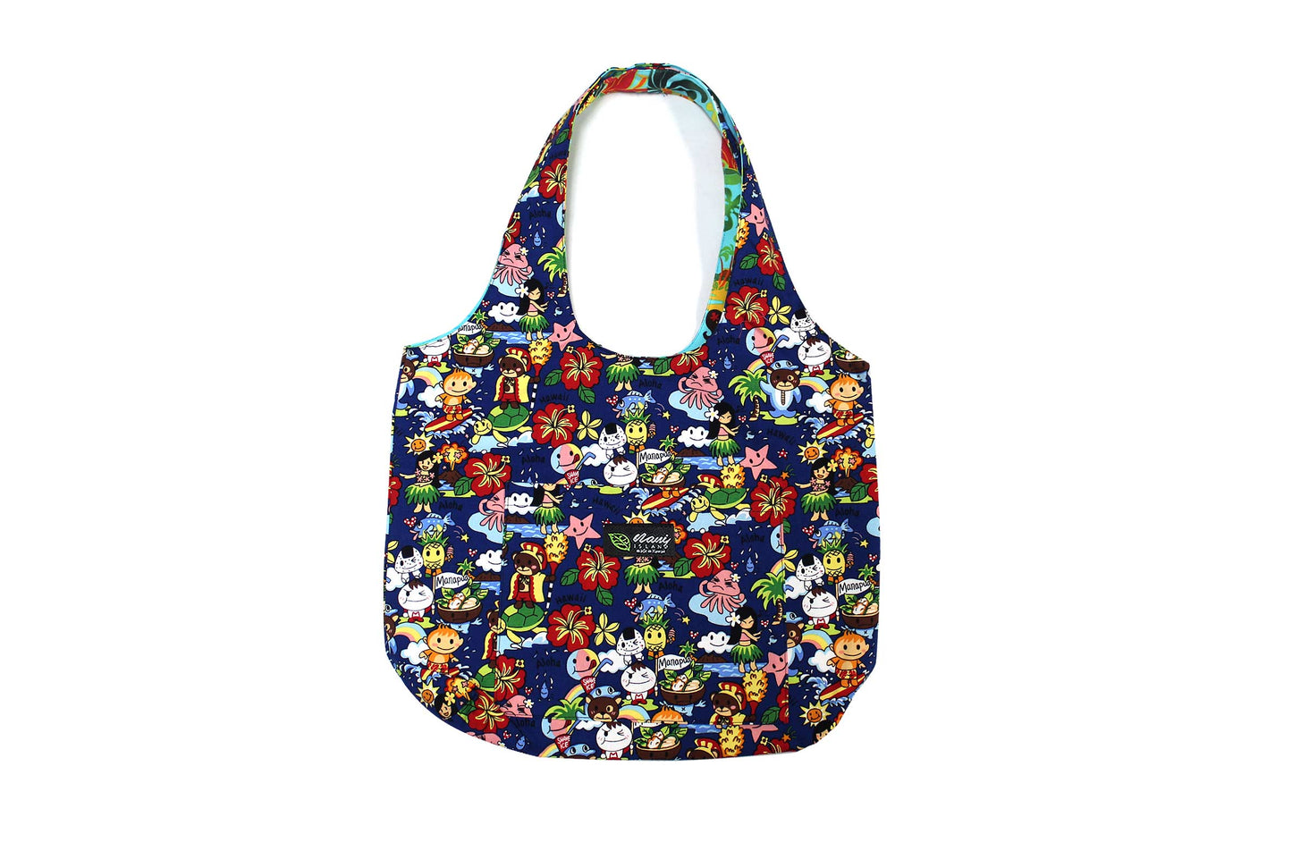 Reversible Hobo Bag - Island Fun Navy