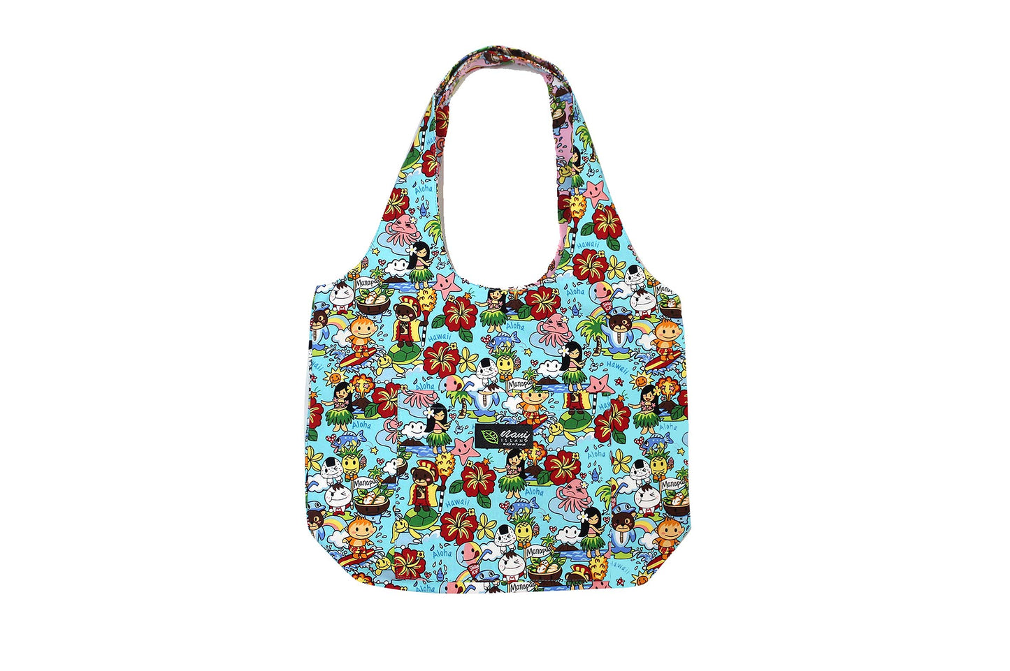 Reversible Hobo Bag - Island Fun Turquoise