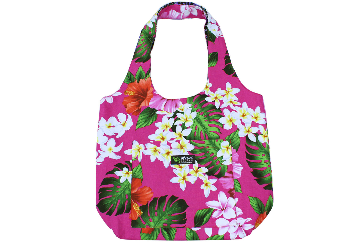 Reversible Hobo Bag - Luxury Hibiscus Pink