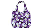 Reversible Hobo Bag - Modern Plumeria Purple