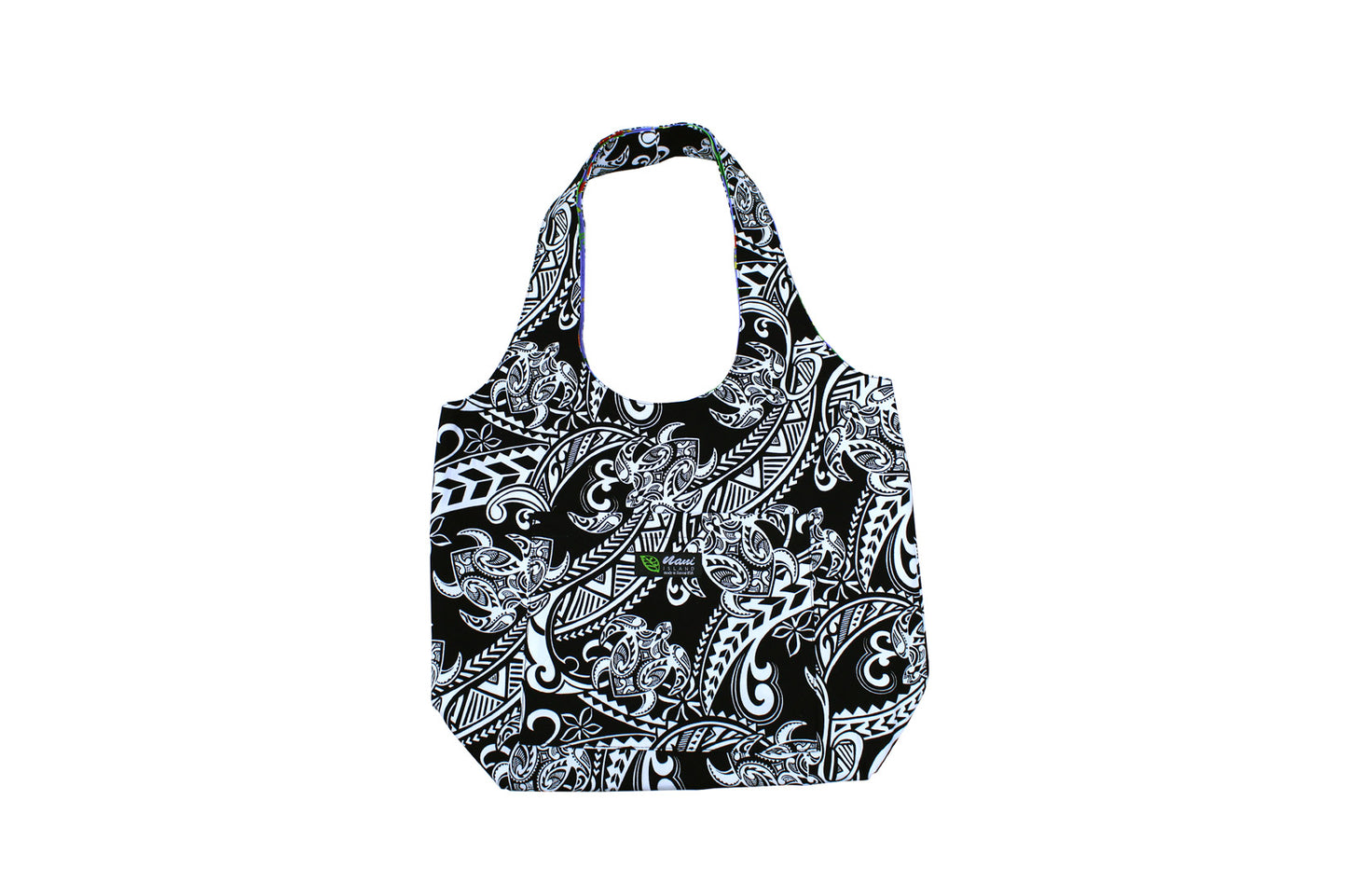 Reversible Hobo Bag - Tribal Tattoo Black