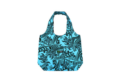 Reversible Hobo Bag - Tribal Tattoo Turquoise
