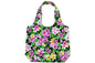 Reversible Hobo Bag - Tropical Plumeria Black