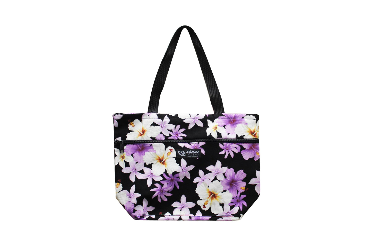 Tote Bag Zipper M - Dream of Flower Purple