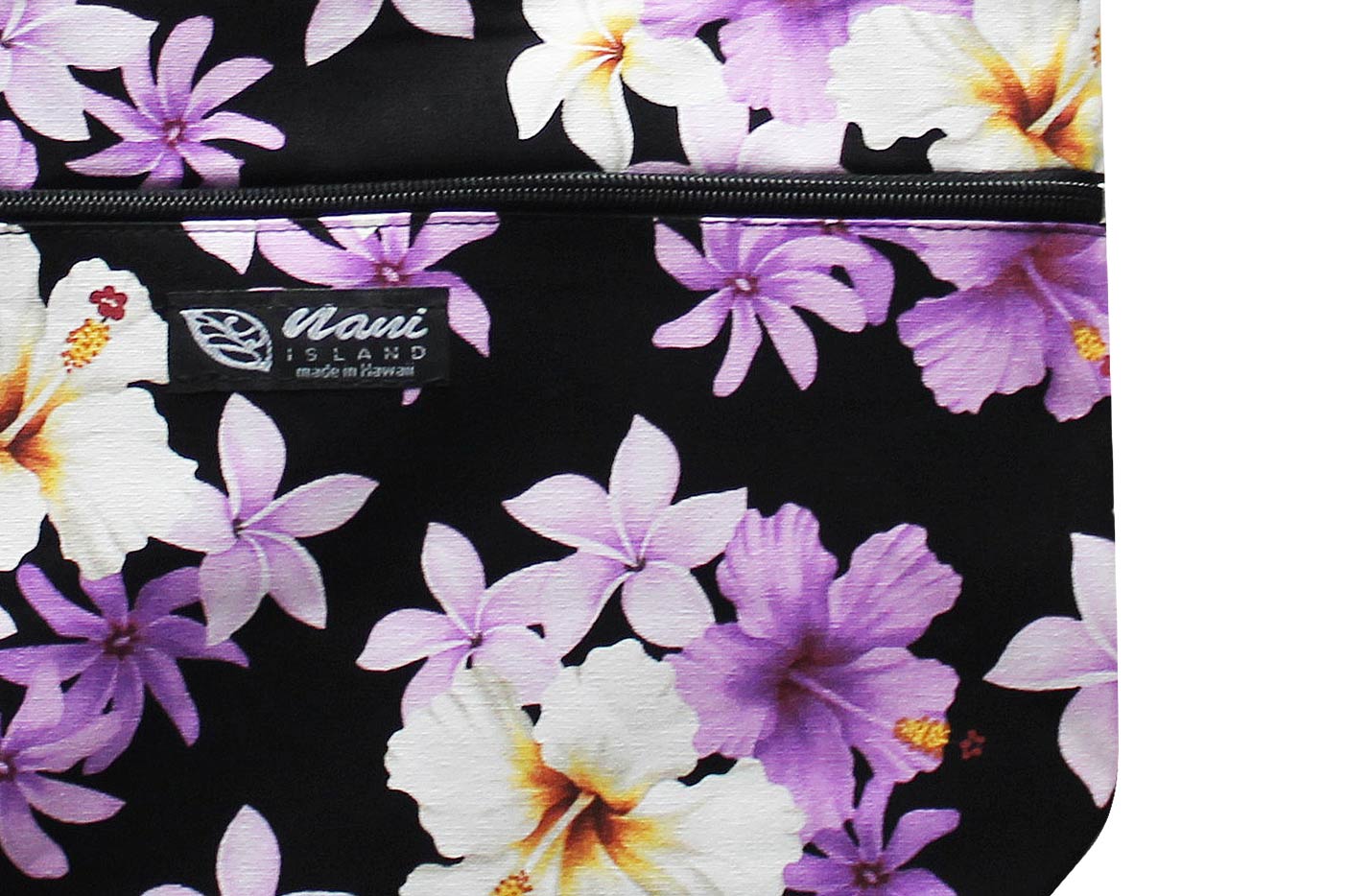 Tote Bag Zipper M - Dream of Flower Purple
