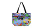 Tote Bag Zipper M - Hawaiian Hula Girl Purple