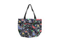 Tote Bag Zipper M - Hawaiian Fun Black