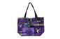 Tote Bag Zipper M - Honu Box Purple