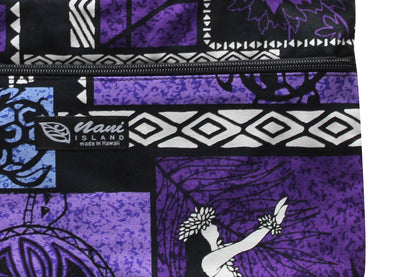 Tote Bag Zipper M - Honu Box Purple