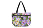 Tote Bag Zipper M - New Plumeria Purple