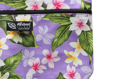 Tote Bag Zipper M - New Plumeria Purple