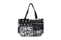 Tote Bag Zipper M - Stickman Gray