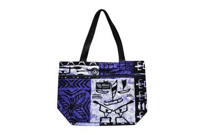 Tote Bag Zipper M - Stickman Purple