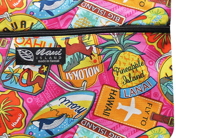 Tote Bag Zipper M - Aloha Tag Pink