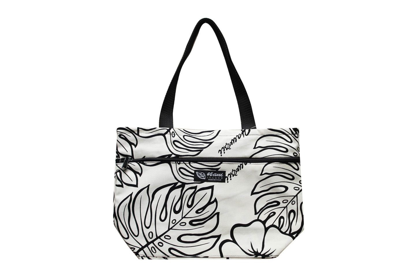 Tote Bag Zipper M - Monstera Lover Cream