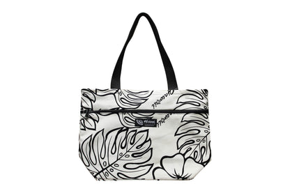 Tote Bag Zipper M - Monstera Lover Cream