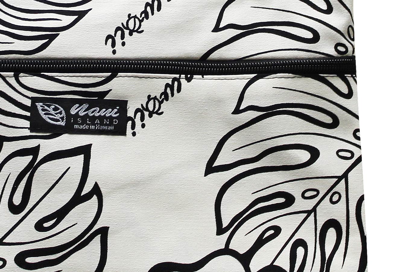 Tote Bag Zipper M - Monstera Lover Cream