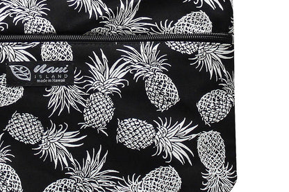 Tote Bag Zipper M - Pineapple Paradise Black