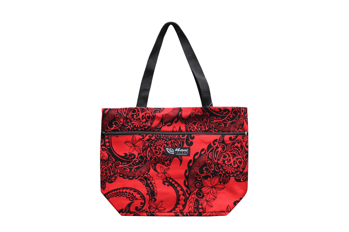 Tote Bag Zipper M - Tribal Tattoo Red