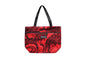Tote Bag Zipper M - Tribal Tattoo Red