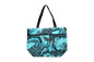 Tote Bag Zipper M - Tribal Tattoo Blue