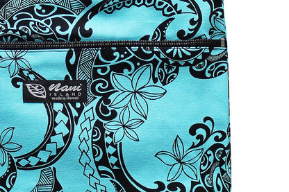 Tote Bag Zipper M - Tribal Tattoo Blue