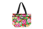 Tote Bag Zipper M - Tropical Plumeria Red