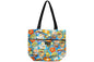 Tote Bag Zipper L - Aloha Tag Aqua