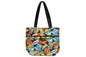 Tote Bag Zipper L - Aloha Tag Black