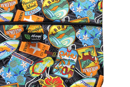 Tote Bag Zipper L - Aloha Tag Black