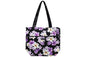 Tote Bag Zipper L - Dream of Flower Purple